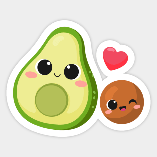 Valentine Avocado Sticker